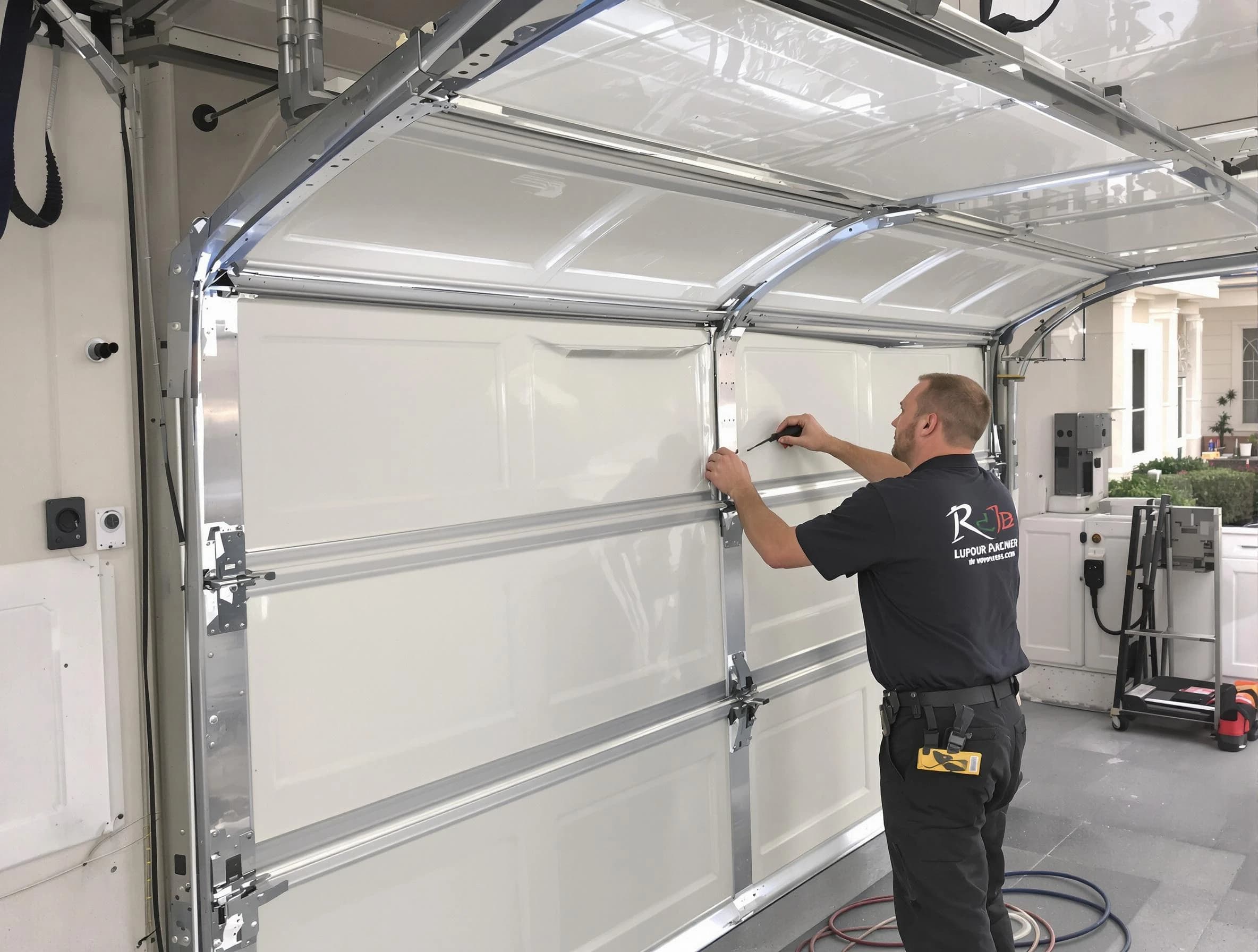 Marlborough Garage Door Repair professional performing panel repair in Marlborough