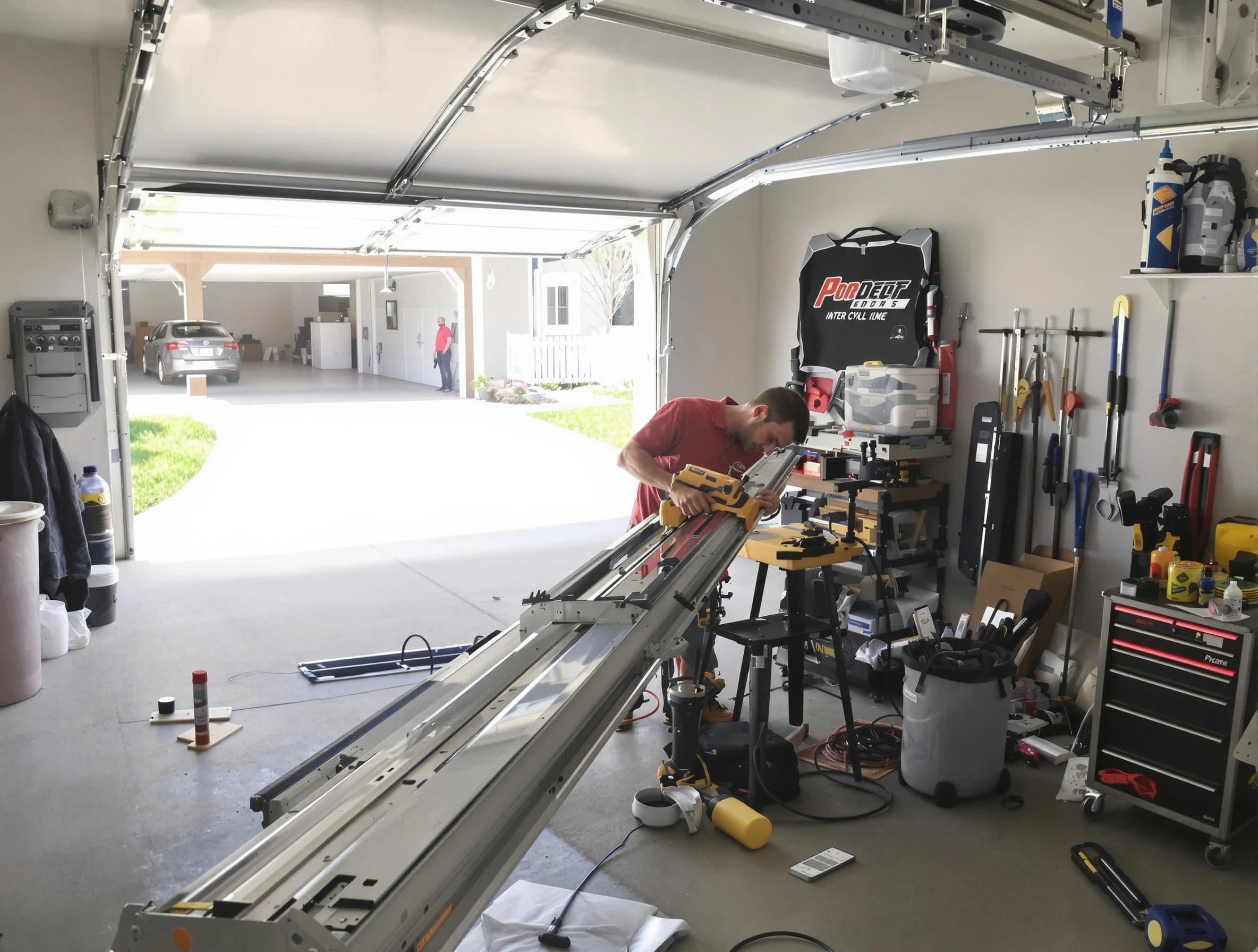 Marlborough Garage Door Repair expert performing track repair in Marlborough