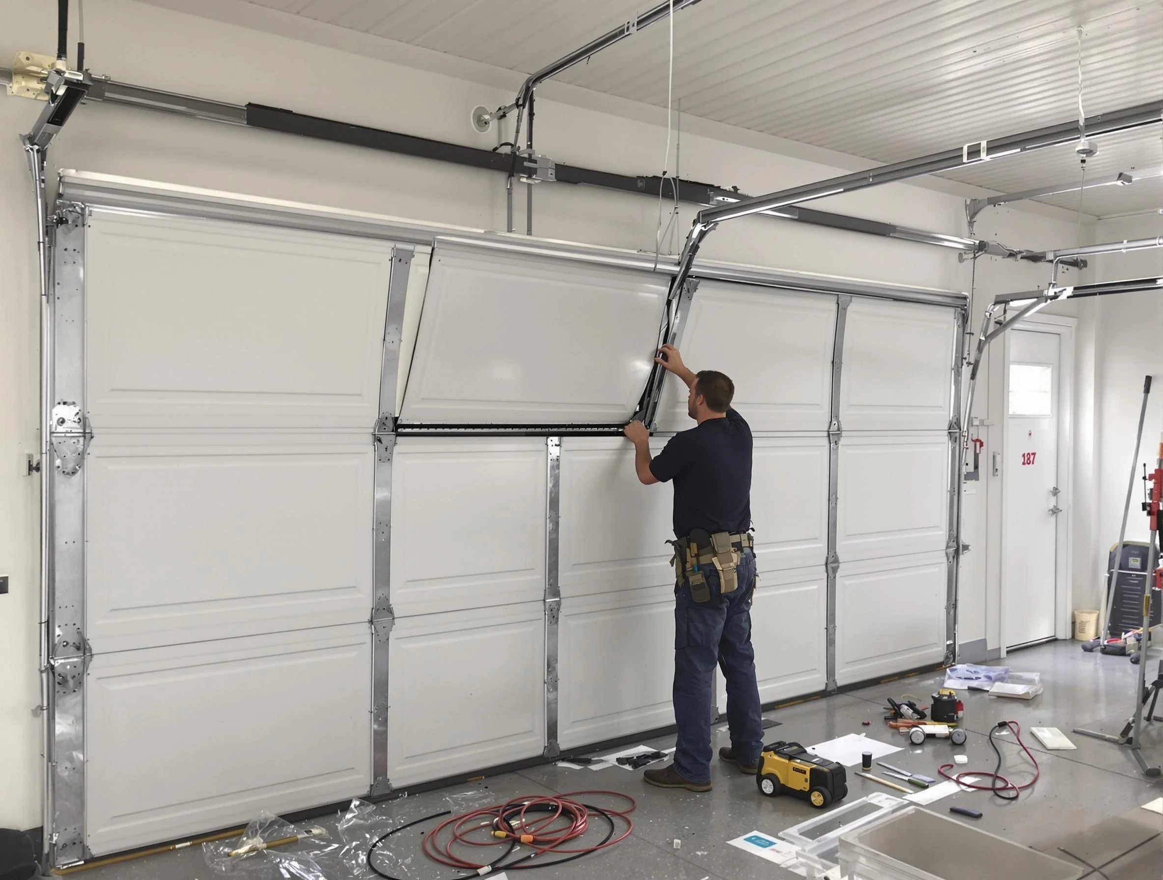 Garage Door Section Replacement in Marlborough